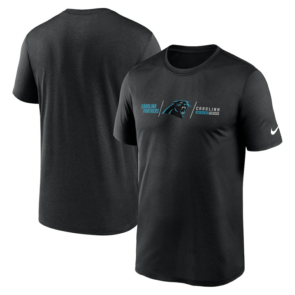 Carolina Panthers Horizontal Lockup Legend Performance T-Shirt - Black outlet
