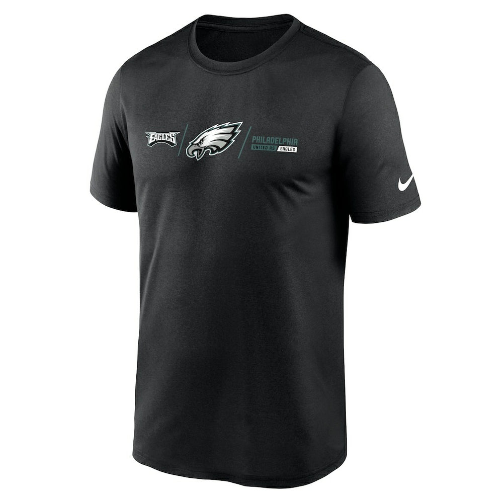 Philadelphia Eagles Horizontal Lockup Legend T-Shirt - Black on sale