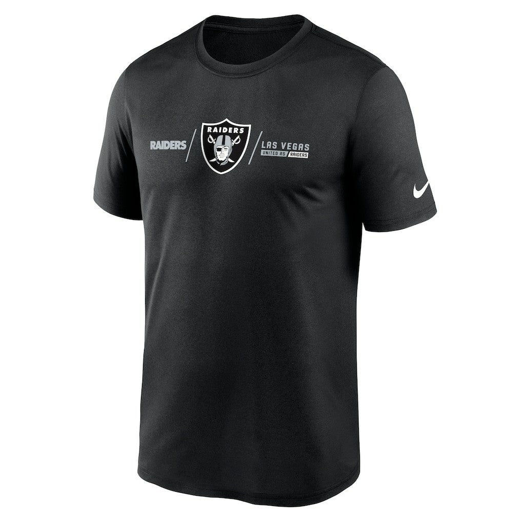 Las Vegas Raiders Horizontal Lockup Legend Performance T-Shirt - Black discount