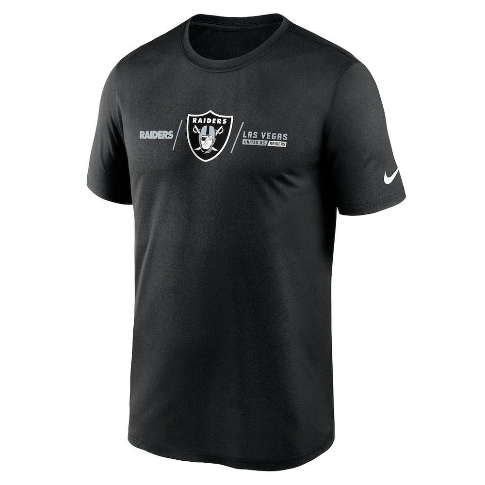 Las Vegas Raiders Horizontal Lockup Legend Performance T-Shirt - Black discount