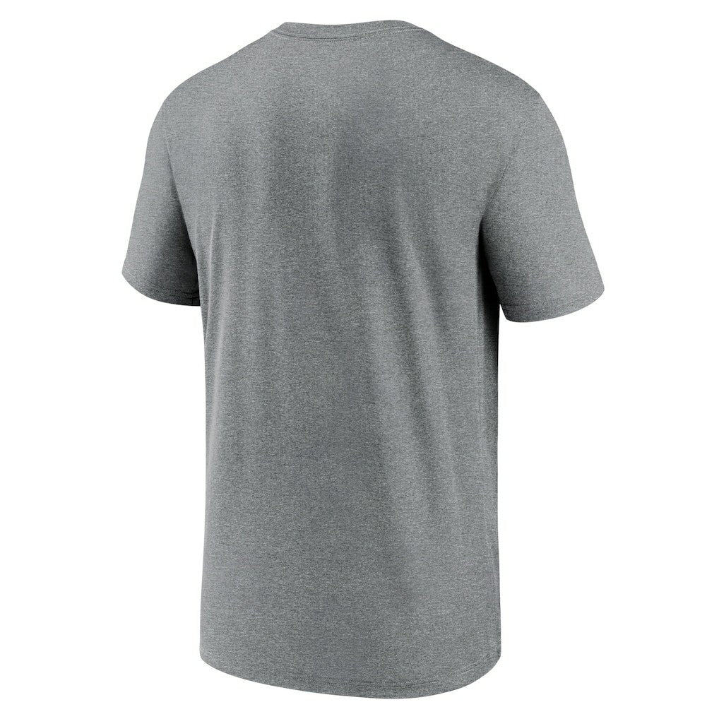 Las Vegas Raiders Horizontal Lockup Legend Performance T-Shirt - Heather Charcoal cheap