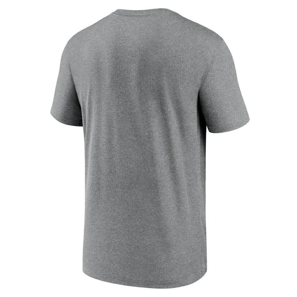 Las Vegas Raiders Horizontal Lockup Legend Performance T-Shirt - Heather Charcoal cheap