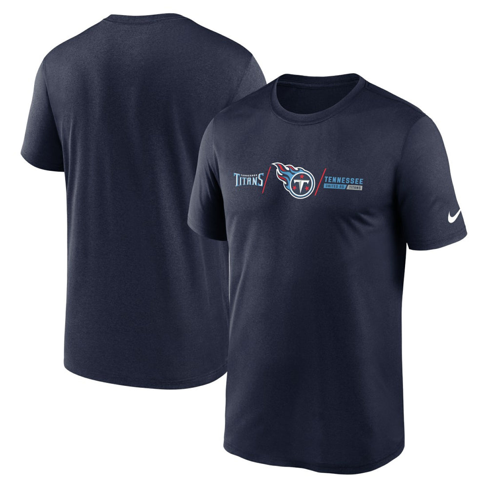 Tennessee Titans Horizontal Lockup Legend Performance T-Shirt - Navy cheap