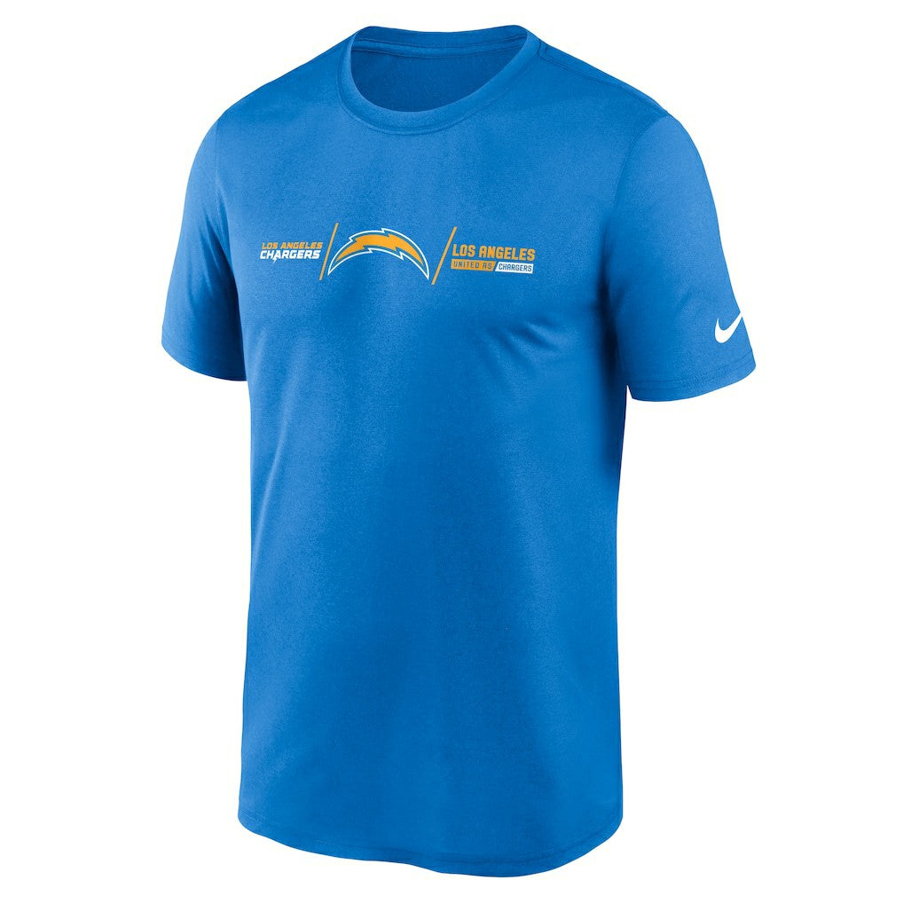 Los Angeles Chargers Horizontal Lockup Legend T-Shirt - Powder Blue outlet