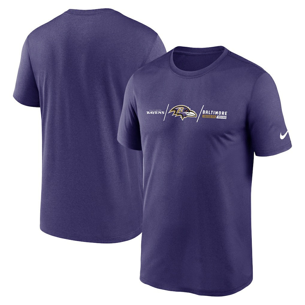 Baltimore Ravens Horizontal Lockup Legend T-Shirt - Purple cheap