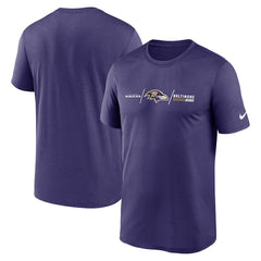 Baltimore Ravens Horizontal Lockup Legend T-Shirt - Purple cheap