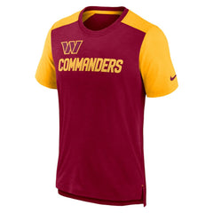 Washington Commanders Color Block Team Name T-Shirt - Heathered Burgundy/Heathered Gold for sale