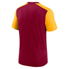 Washington Commanders Color Block Team Name T-Shirt - Heathered Burgundy/Heathered Gold for sale