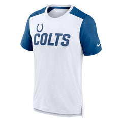 Indianapolis Colts Color Block Team Name T-Shirt - White/Heather Royal discount