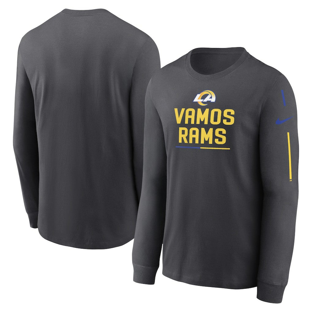 Los Angeles Rams Team Slogan Long Sleeve T-Shirt - Anthracite on sale
