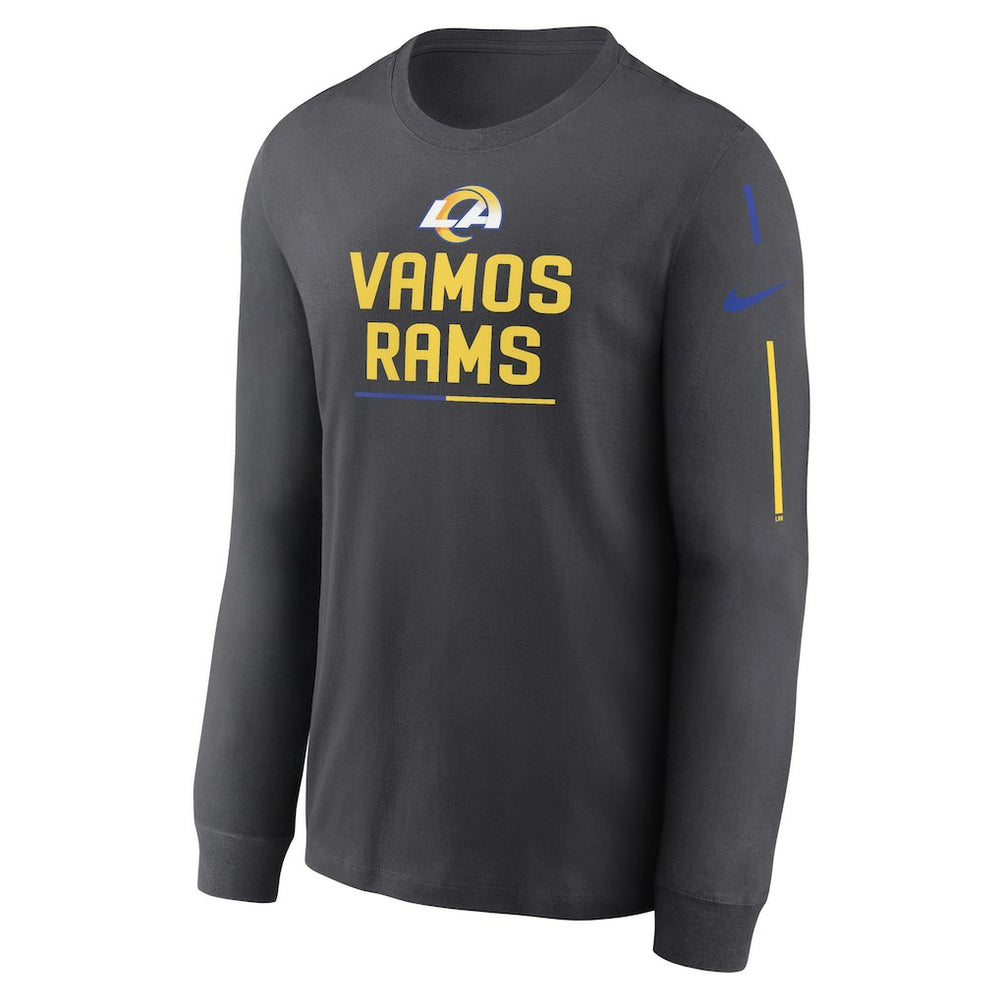 Los Angeles Rams Team Slogan Long Sleeve T-Shirt - Anthracite on sale