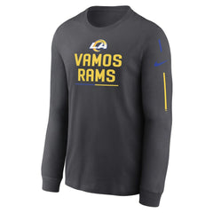 Los Angeles Rams Team Slogan Long Sleeve T-Shirt - Anthracite on sale