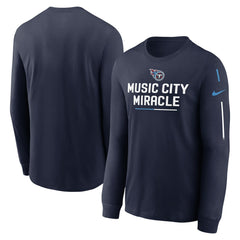 Tennessee Titans Team Slogan Long Sleeve T-Shirt - Navy on sale