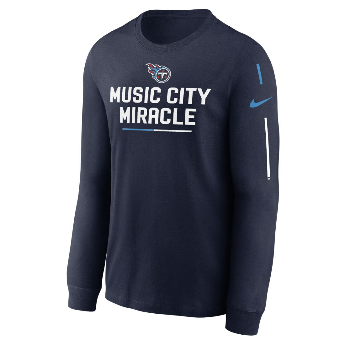 Tennessee Titans Team Slogan Long Sleeve T-Shirt - Navy on sale