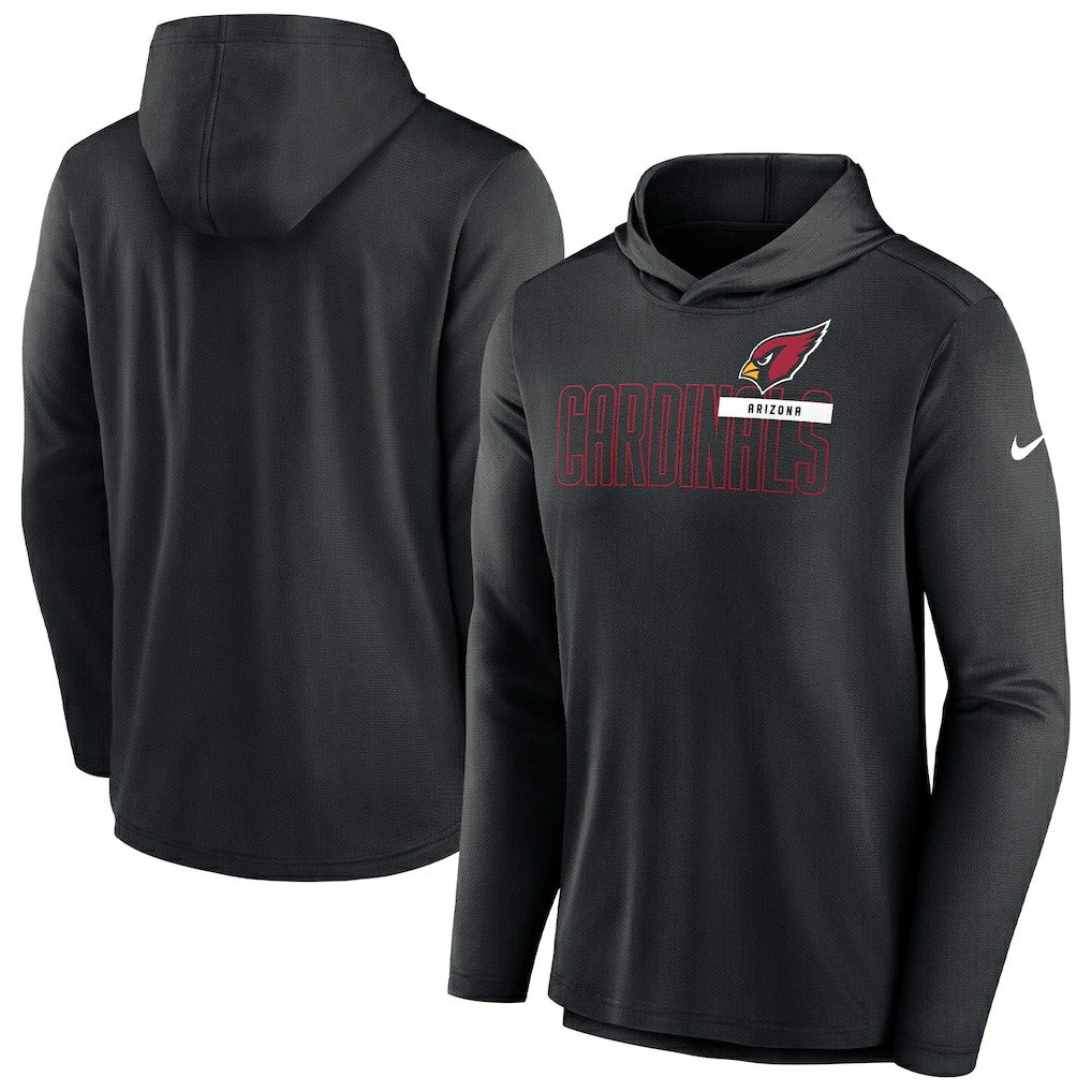 Arizona Cardinals Lightweight Performance Hooded Long Sleeve T-Shirt - Black cheap