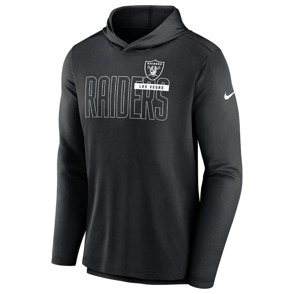 Las Vegas Raiders Lightweight Performance Hooded Long Sleeve T-Shirt - Black outlet