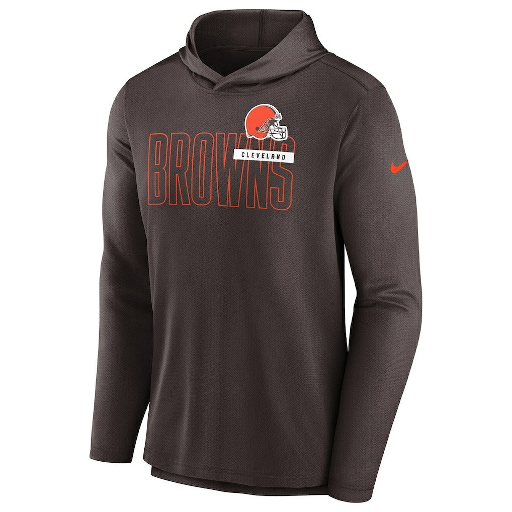 Cleveland Browns Lightweight Performance Hooded Long Sleeve T-Shirt - Brown outlet