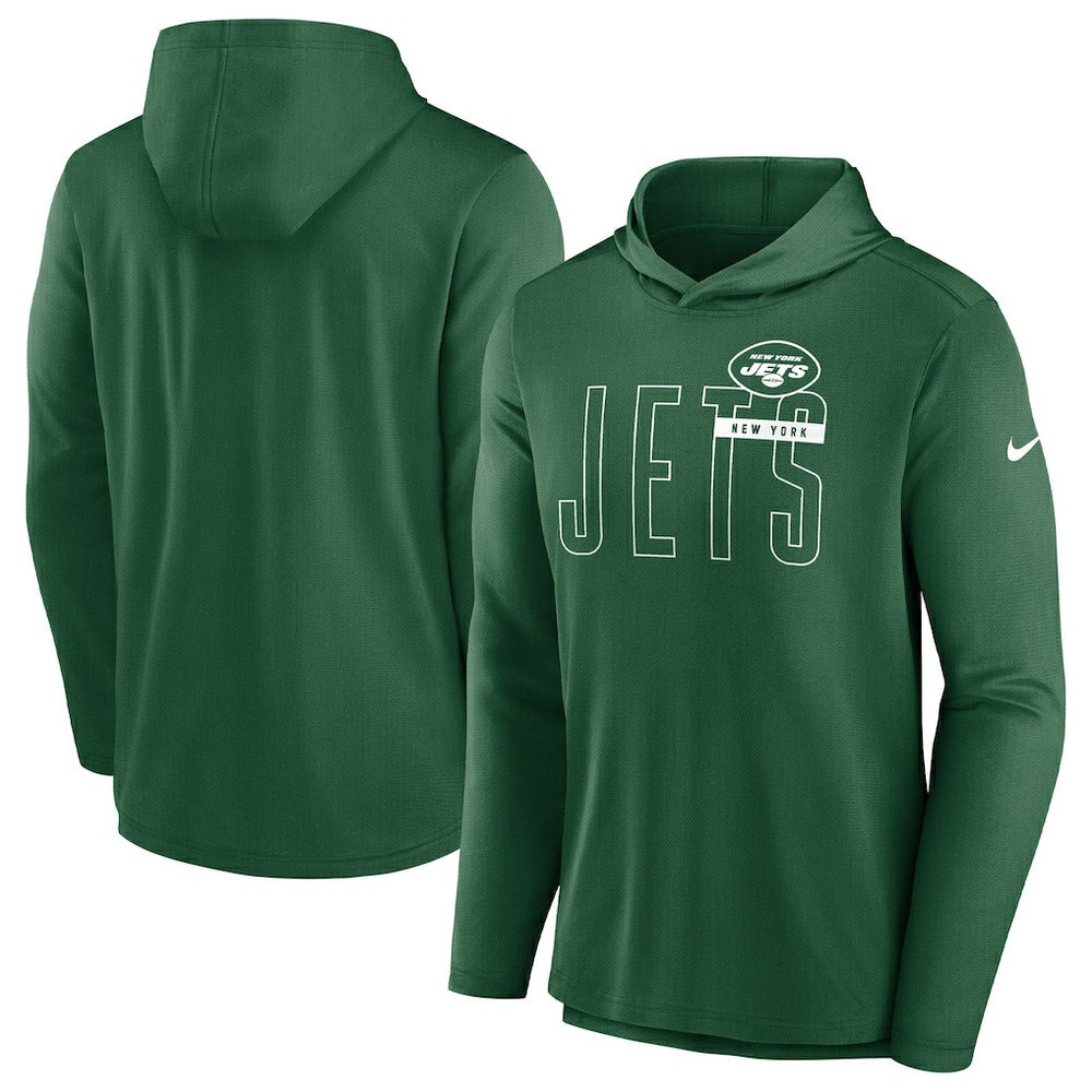 New York Jets Lightweight Performance Hooded Long Sleeve T-Shirt - Green cheap