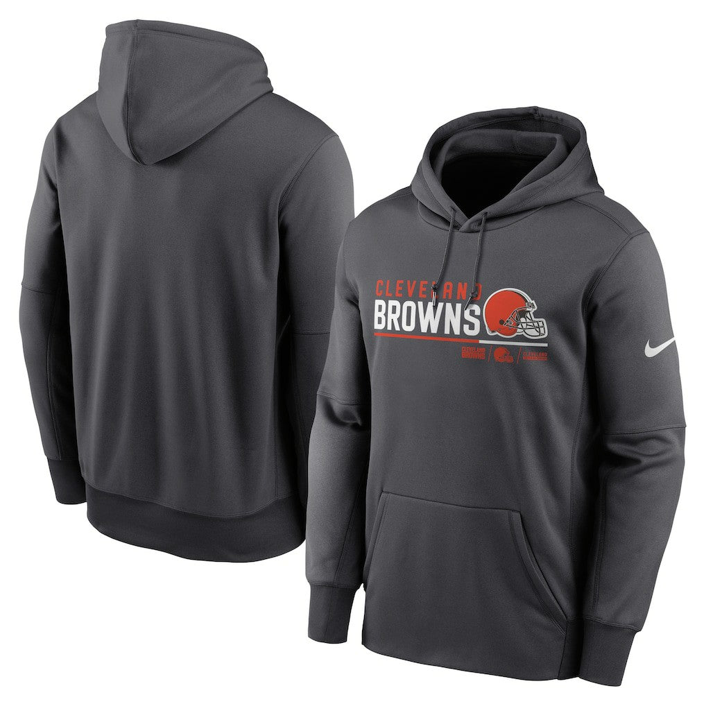 Cleveland Browns Prime Logo Name Split Pullover Hoodie - Anthracite on sale
