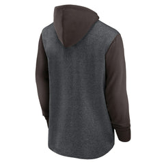 Cleveland Browns Surrey Legacy Pullover Hoodie - Heathered Charcoal/Brown on sale