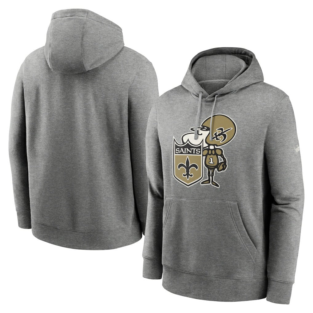 New Orleans Saints Rewind Club Fleece Pullover Hoodie - Heathered Gray online