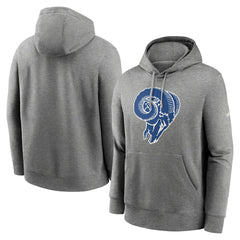 Los Angeles Rams Rewind Club Fleece Pullover Hoodie - Heathered Gray cheap