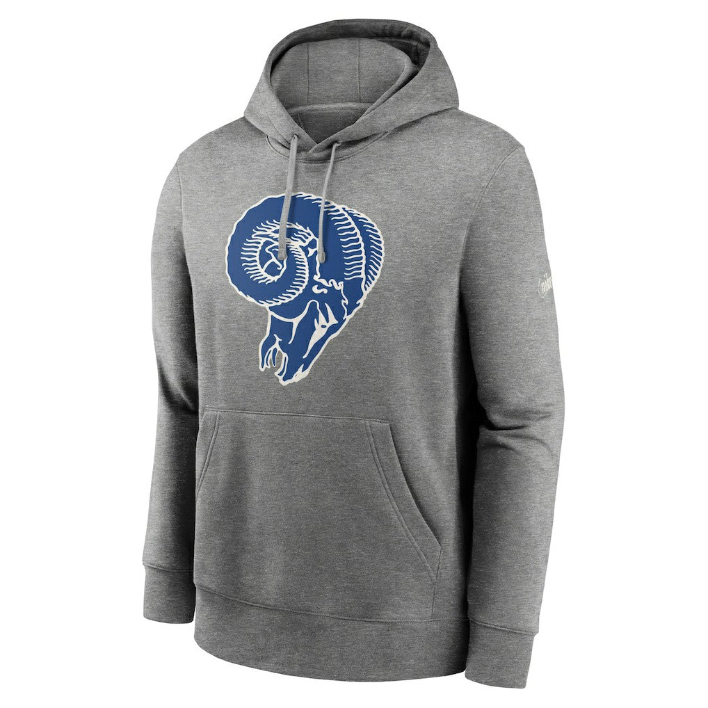 Los Angeles Rams Rewind Club Fleece Pullover Hoodie - Heathered Gray cheap