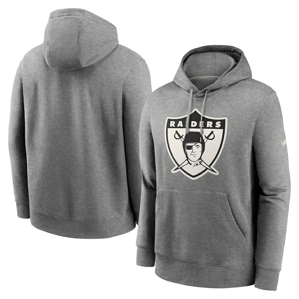 Oakland Raiders Rewind Club Fleece Pullover Hoodie - Heathered Gray online