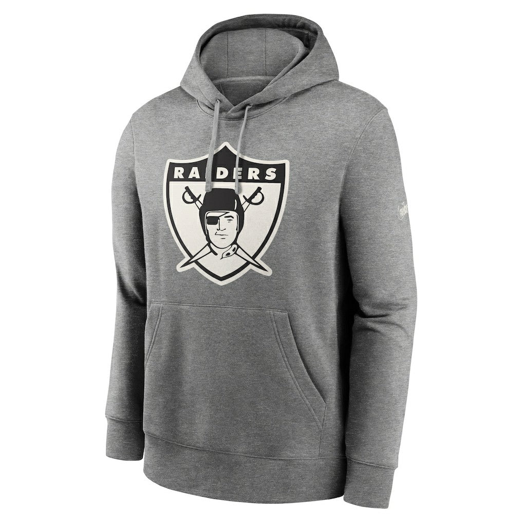 Oakland Raiders Rewind Club Fleece Pullover Hoodie - Heathered Gray online