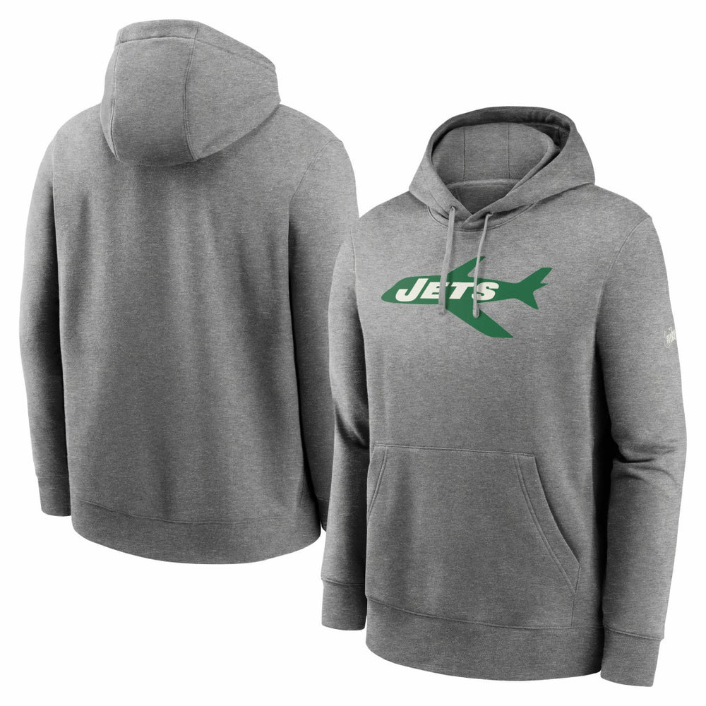 New York Jets Rewind Club Fleece Pullover Hoodie - Heathered Gray outlet