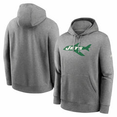 New York Jets Rewind Club Fleece Pullover Hoodie - Heathered Gray outlet