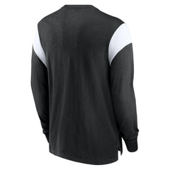 Oakland Raiders Rewind Playback Helmet Long Sleeve T-Shirt - Heather Black cheap
