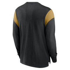 New Orleans Saints Rewind Playback Helmet Long Sleeve T-Shirt - Heather Black sale