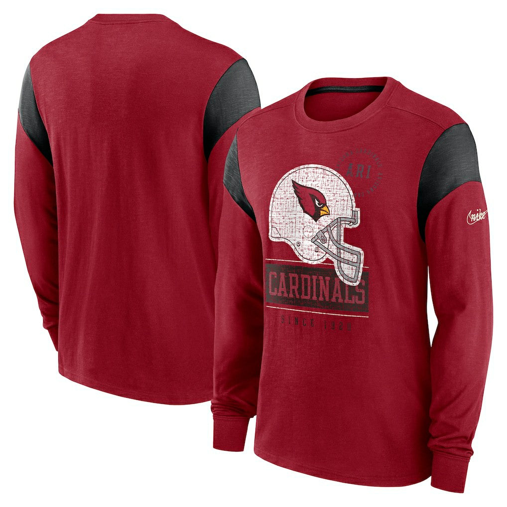 Arizona Cardinals Rewind Playback Helmet Long Sleeve T-Shirt - Cardinal cheap