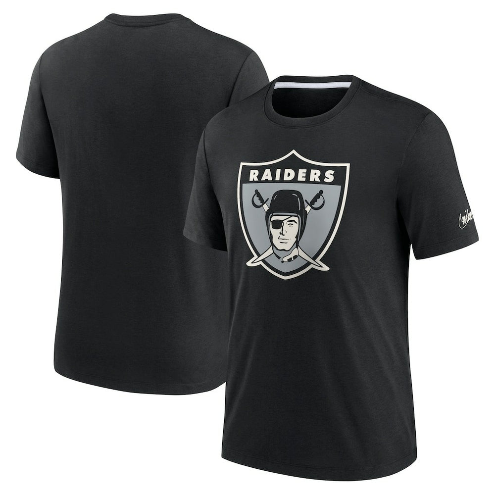 Las Vegas Raiders Rewind Playback Logo Tri-Blend T-Shirt - Black cheap