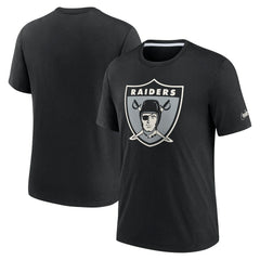 Las Vegas Raiders Rewind Playback Logo Tri-Blend T-Shirt - Black cheap
