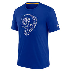 Los Angeles Rams Rewind Playback Logo Tri-Blend T-Shirt - Royal for sale