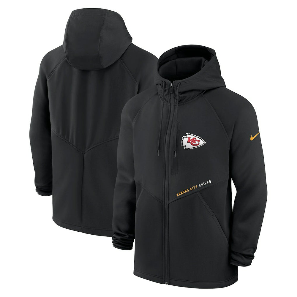 Kansas City Chiefs Spacer Raglan Performance Full-Zip Hoodie - Black discount
