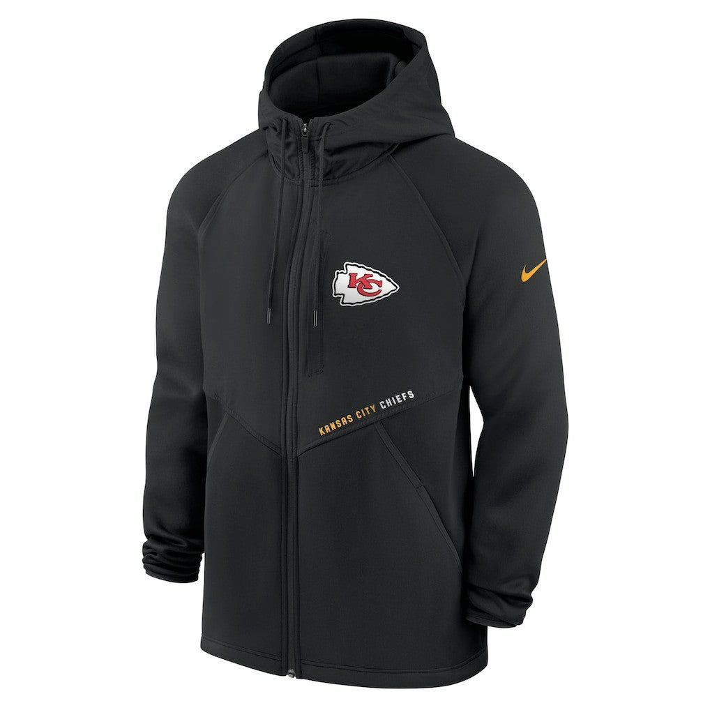 Kansas City Chiefs Spacer Raglan Performance Full-Zip Hoodie - Black discount