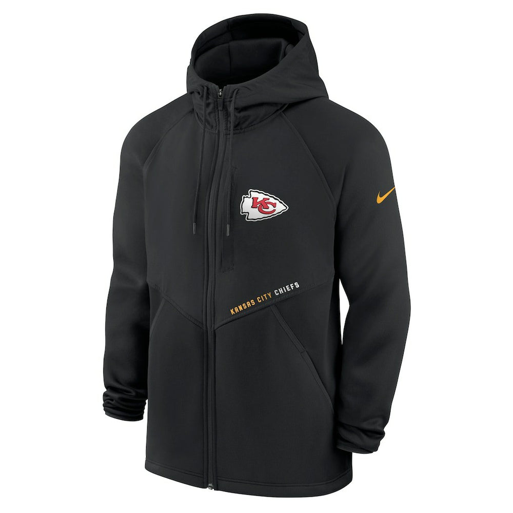 Kansas City Chiefs Spacer Raglan Performance Full-Zip Hoodie - Black discount