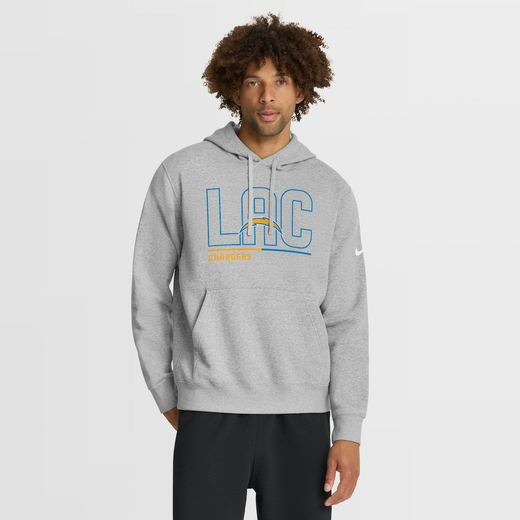 Los Angeles Chargers City Code Club Fleece Pullover Hoodie - Heathered Gray outlet