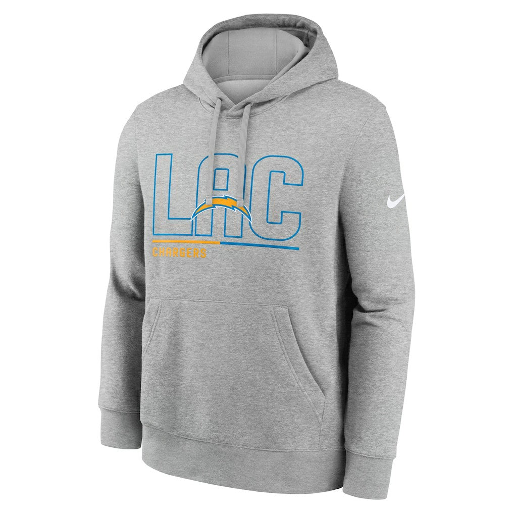 Los Angeles Chargers City Code Club Fleece Pullover Hoodie - Heathered Gray outlet