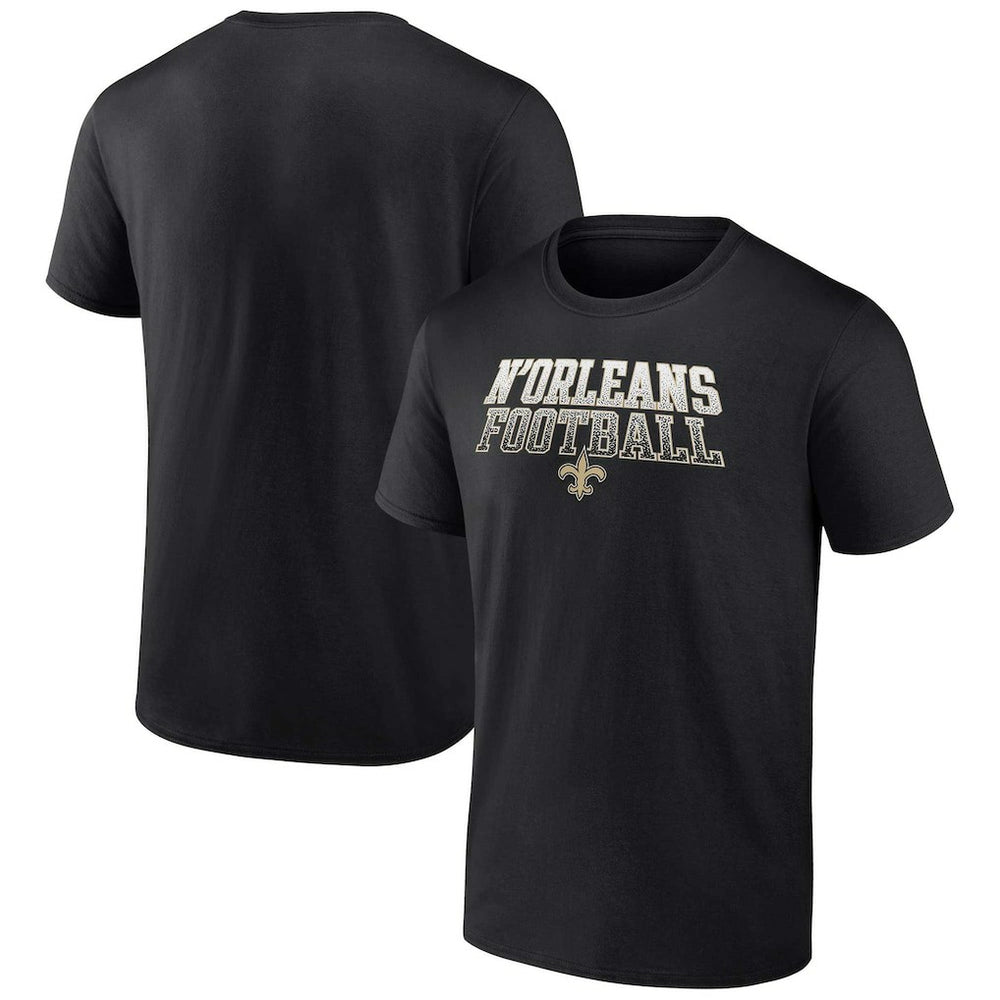 New Orleans Saints Big & Tall N'Orleans Football Statement T-Shirt - Black online