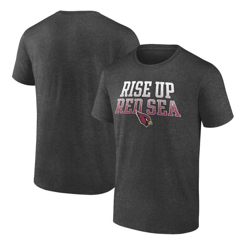 Arizona Cardinals Big & Tall Rise Up Red Sea Statement T-Shirt - Heathered Charcoal cheap