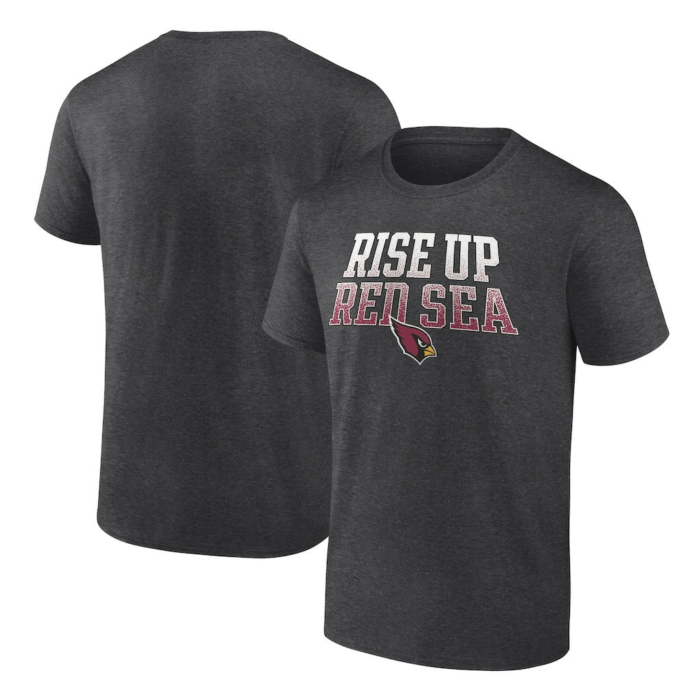 Arizona Cardinals Big & Tall Rise Up Red Sea Statement T-Shirt - Heathered Charcoal cheap