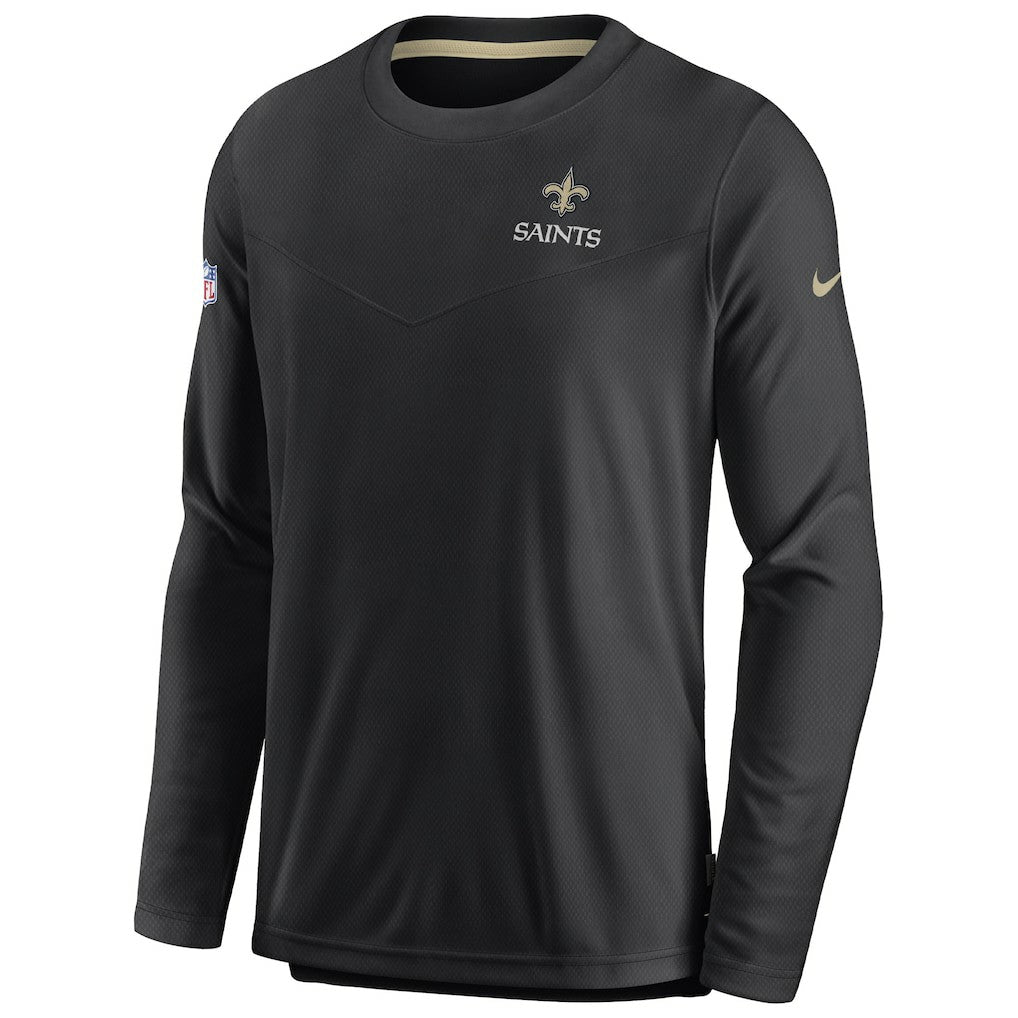New Orleans Saints Sideline Lockup Performance Pullover Sweatshirt - Black for sale