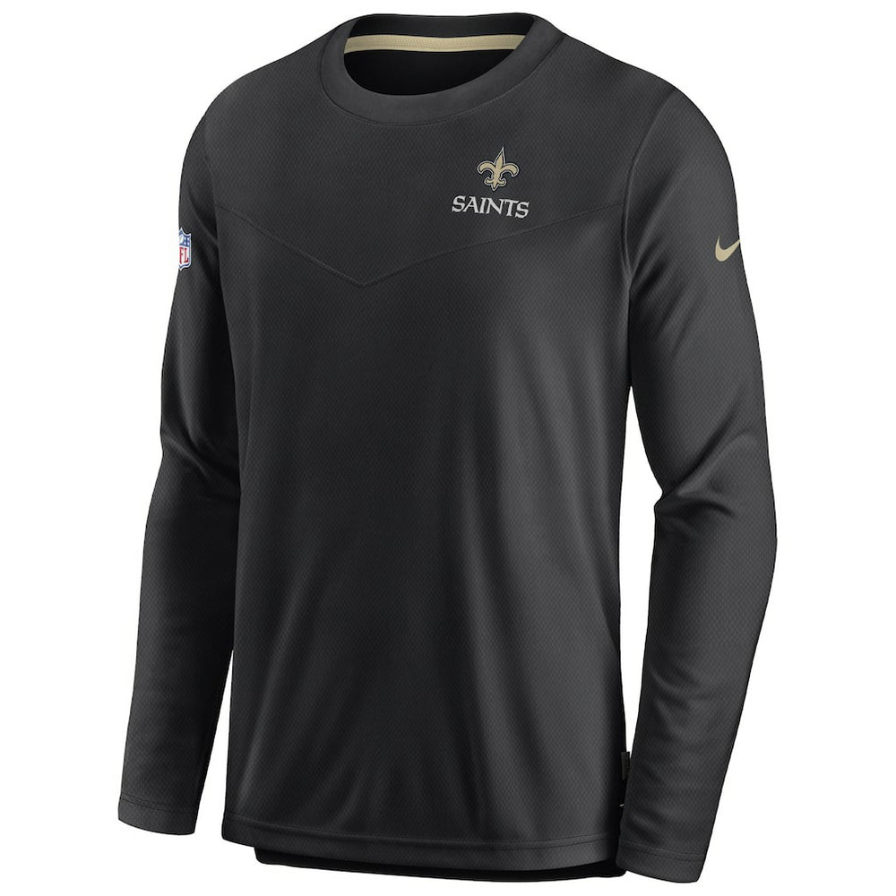 New Orleans Saints Sideline Lockup Performance Pullover Sweatshirt - Black for sale