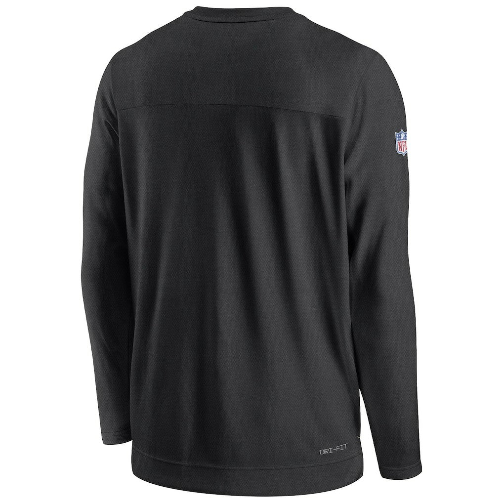 New Orleans Saints Sideline Lockup Performance Pullover Sweatshirt - Black for sale