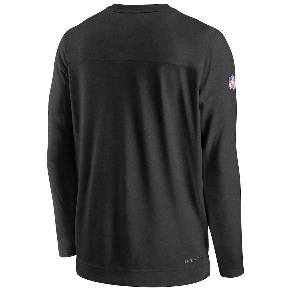 New Orleans Saints Sideline Lockup Performance Pullover Sweatshirt - Black for sale