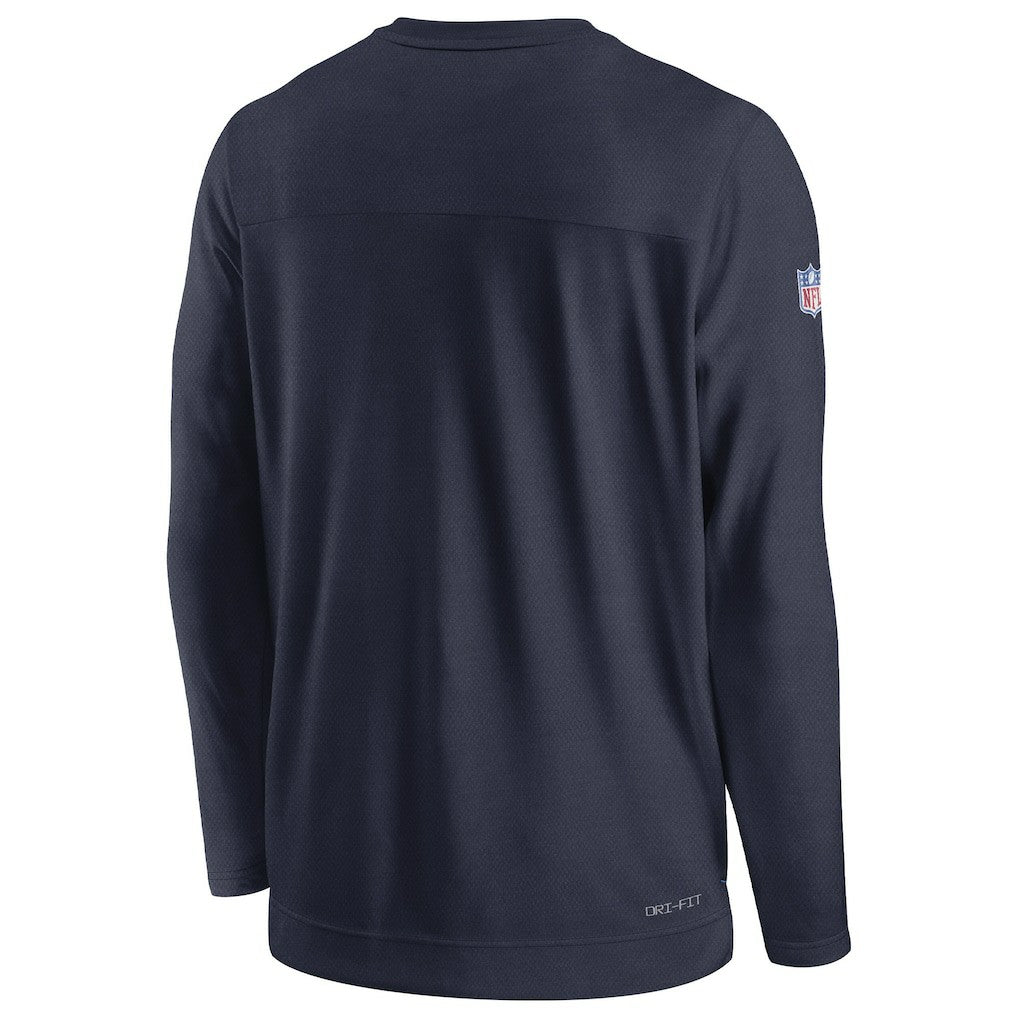 Tennessee Titans Sideline Lockup Performance Pullover Sweatshirt - Navy sale